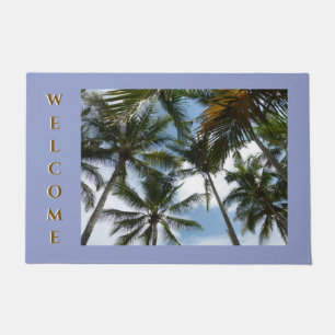 Palm Trees WELCOME Cust. Door Mat