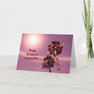 Palm trees - With deepest sympathy Card