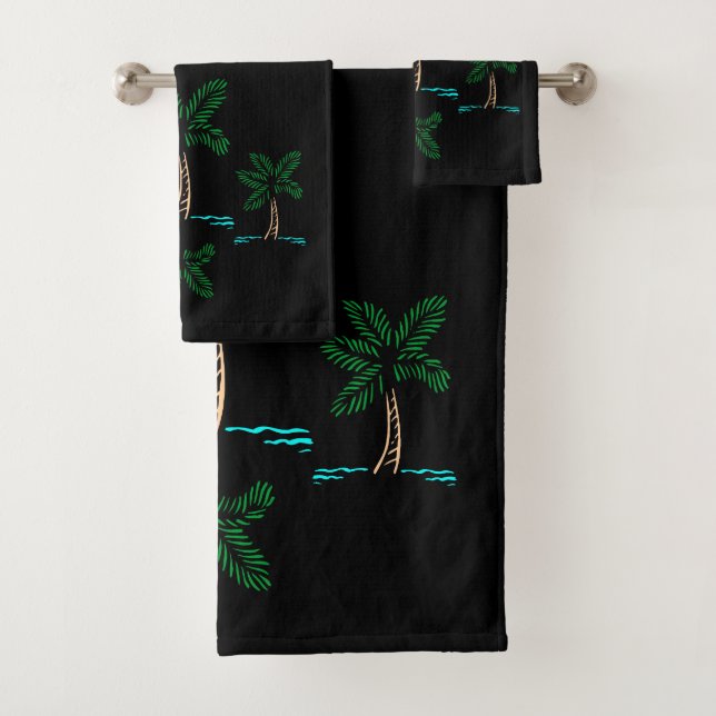Palm Trees With Sun Bath Towel Set (Insitu)