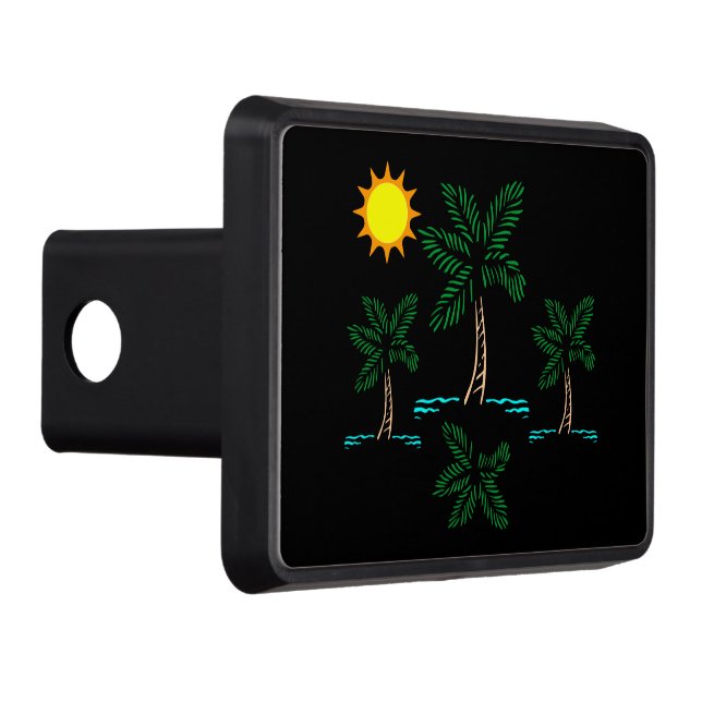 Palm Trees With Sun Hitch Cover (Right)