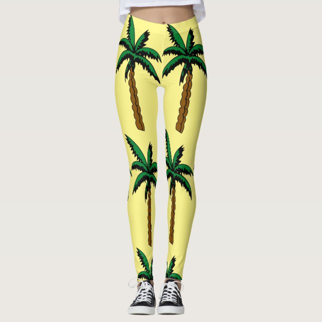PALM TREES YOGA PANTS (Front)