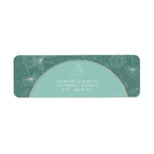 Palm Tropical Aqua Seashell Beach Mariage