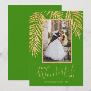 Palm Tropical Christmas Photo Holiday Card