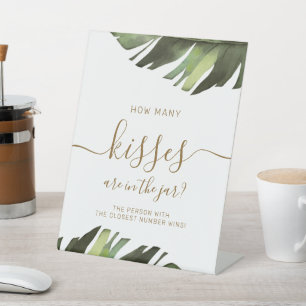  Palm Tropical How Many Kisses Are In The Jar Sign