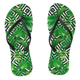 Palm Tropical Plants Flip Flops