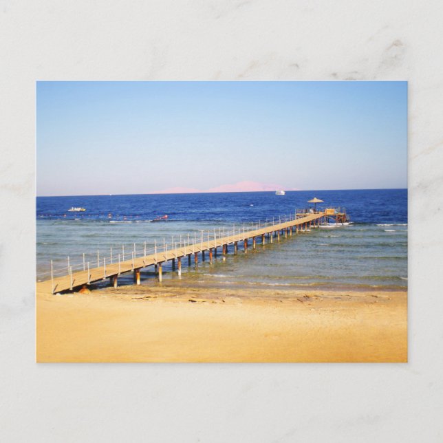 Palma beach with  a long pontoon (Egypt) Postcard (Front)
