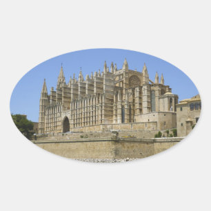 Palma Cathedral Oval Sticker
