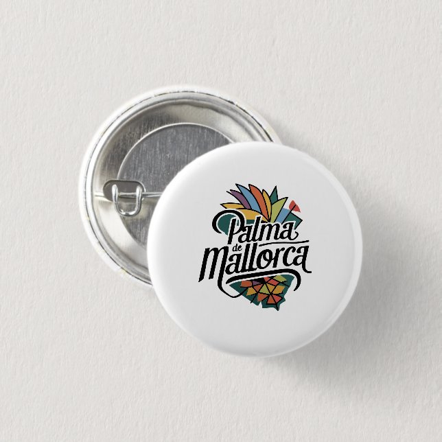 Palma de Mallorca 1 Inch Round Button (Front & Back)