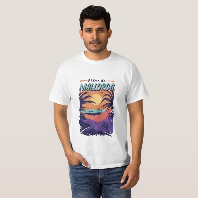 Palma de Mallorca, beach Spain design T-Shirt (Front Full)