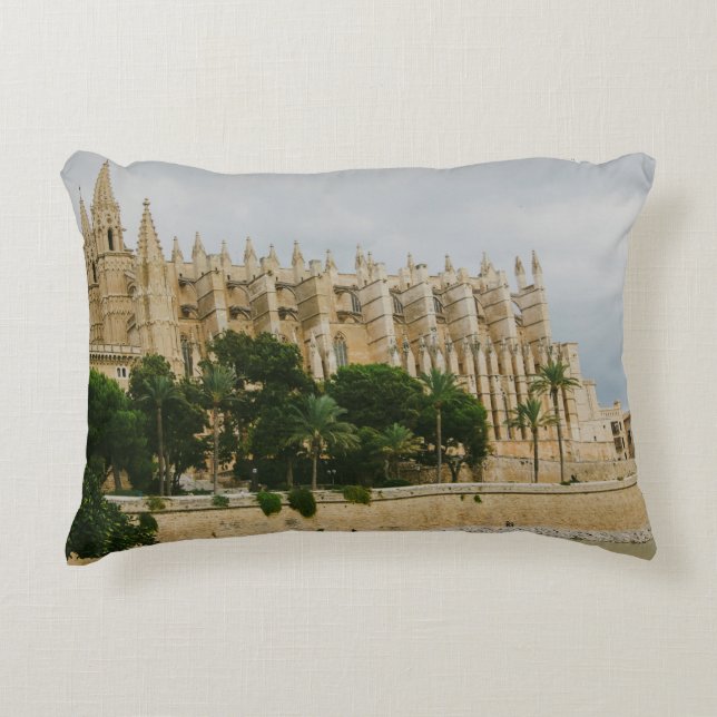 Palma de Mallorca dom, Spain Decorative Pillow (Front)