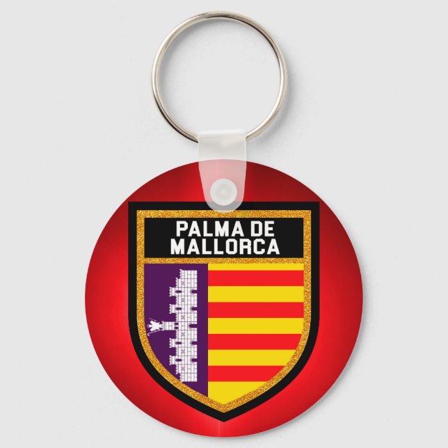 Palma de Mallorca Flag Keychain (Front)