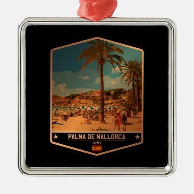 Palma de Mallorca Metal Ornament (Front)