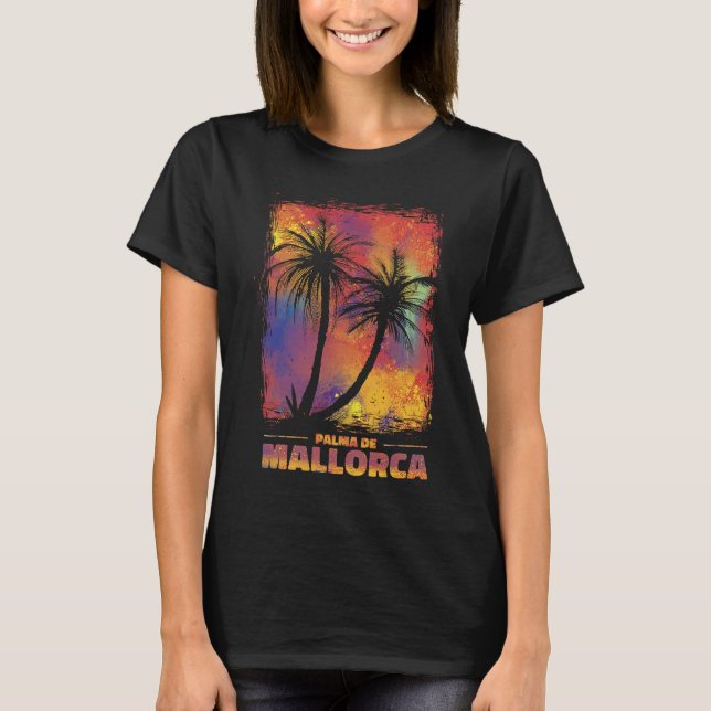 Palma de Mallorca Retro Paradise T-Shirt (Front)