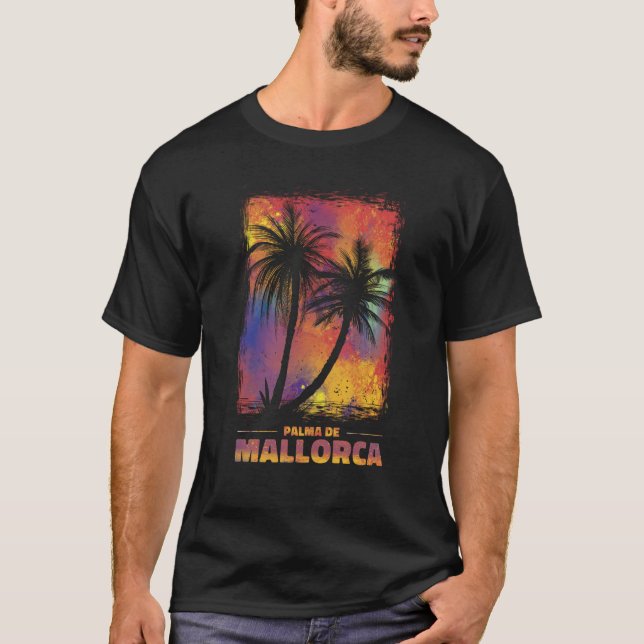 Palma de Mallorca Retro Paradise T-Shirt (Front)