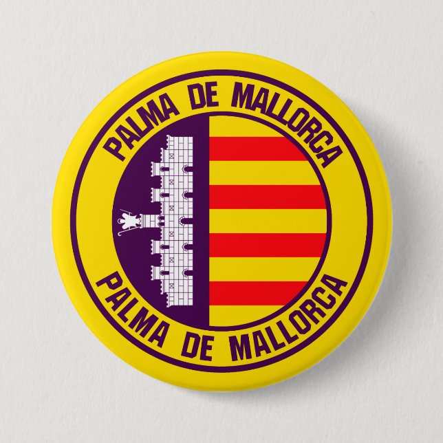 Palma de Mallorca Round Emblem 3 Inch Round Button (Front)
