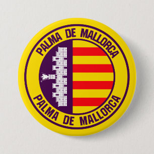 Palma de Mallorca Round Emblem 3 Inch Round Button