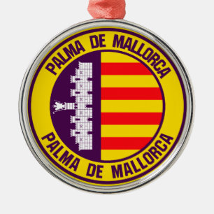 Palma de Mallorca Round Emblem Metal Ornament