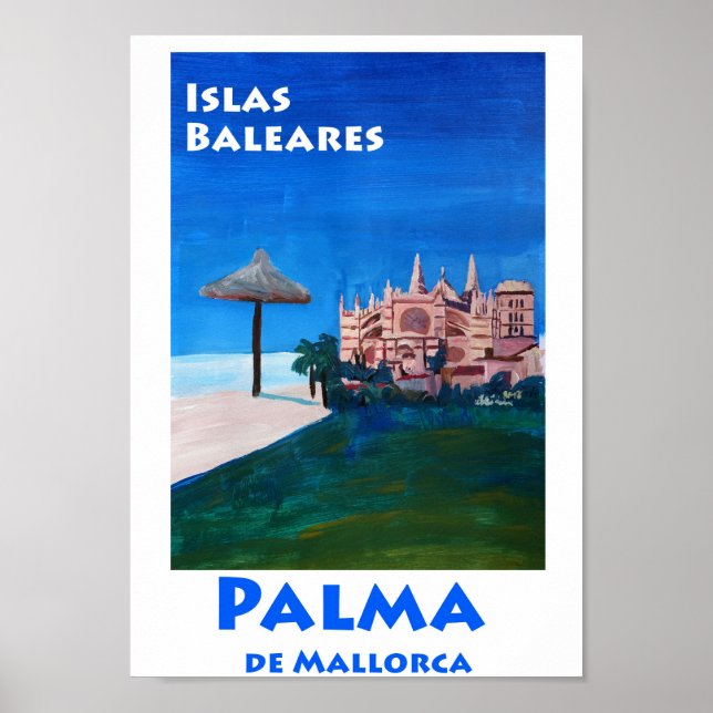 Palma de Mallorca Spain Retro Poster (Front)