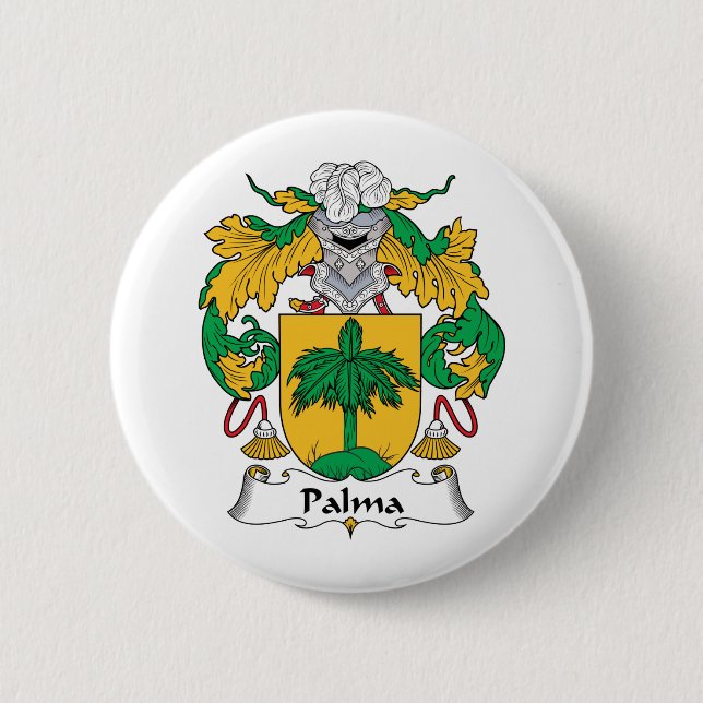 Palma Family Crest 2 Inch Round Button (Front)