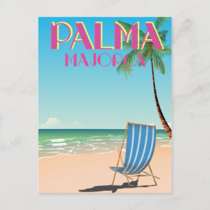 Palma Majorca Beach holiday poster Postcard
