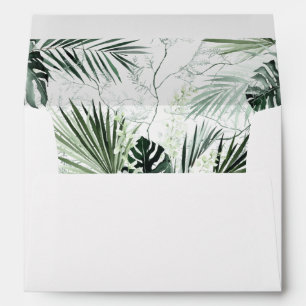 Palme tropicale et enveloppe florale blanche