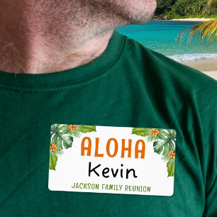 Palme tropicale Reunion familiale Aloha Nom Balise