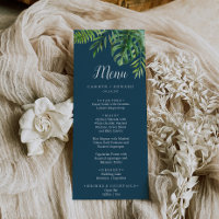 Palme tropicale sauvage | Menu du dîner Mariage bl