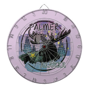 Palmer Alaska rustic moose dart board