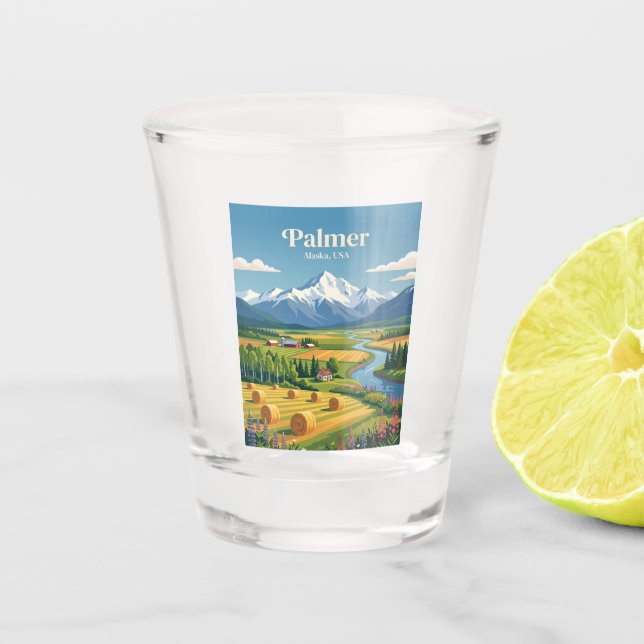 Palmer Alaska Shot Glass (Front)