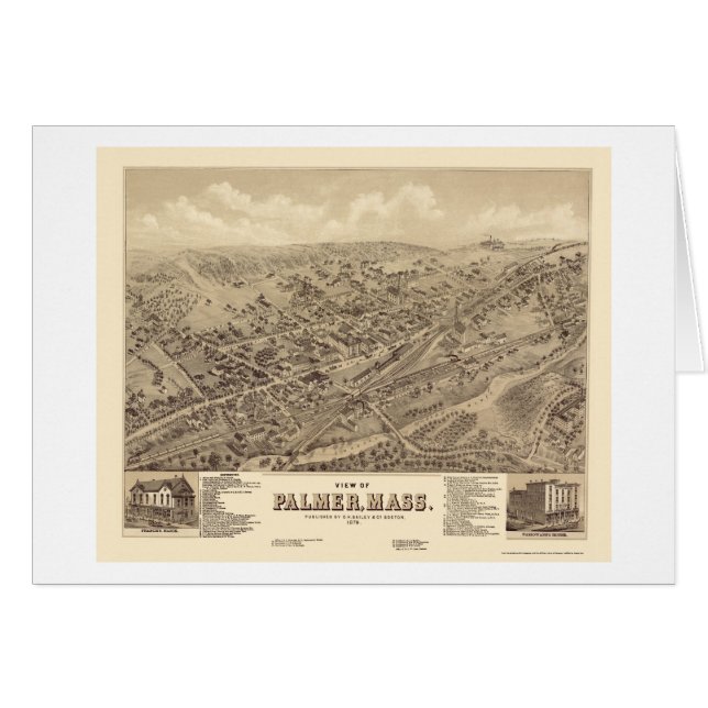 Palmer, carte panoramique de mA - 1879 (Devant horizontal)