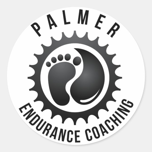 Palmer Endurance Coaching Round Sticker (Front)