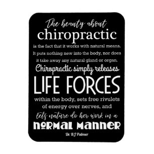 Palmer Quote Beauty of Chiropractic Magnet