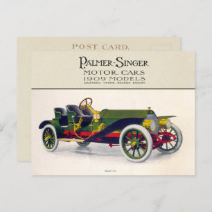 Palmer-Singer Motor Cars, 1909 Postcard