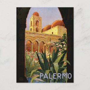 Palmero, Italy Vintage retro postcard