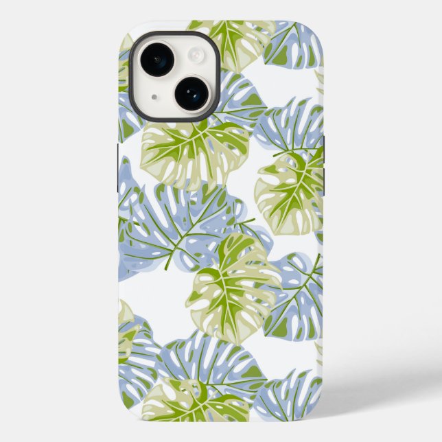 Palmes tropicales Imprimer iPhone 14 Coque (Verso)