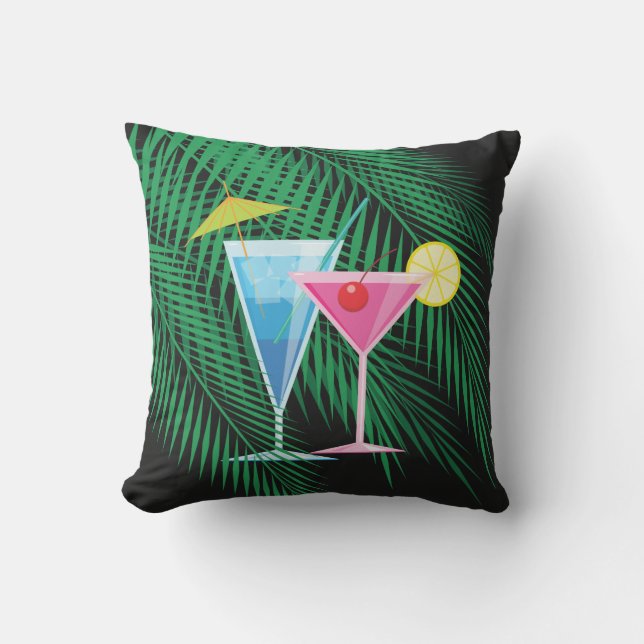 Palmettes tropicales et coussin extérieur de (Recto)