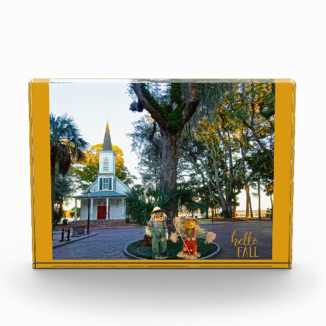 Palmetto Bluff Chapel Bluffton SC Fall Scarecrows  Photo Block (Front)
