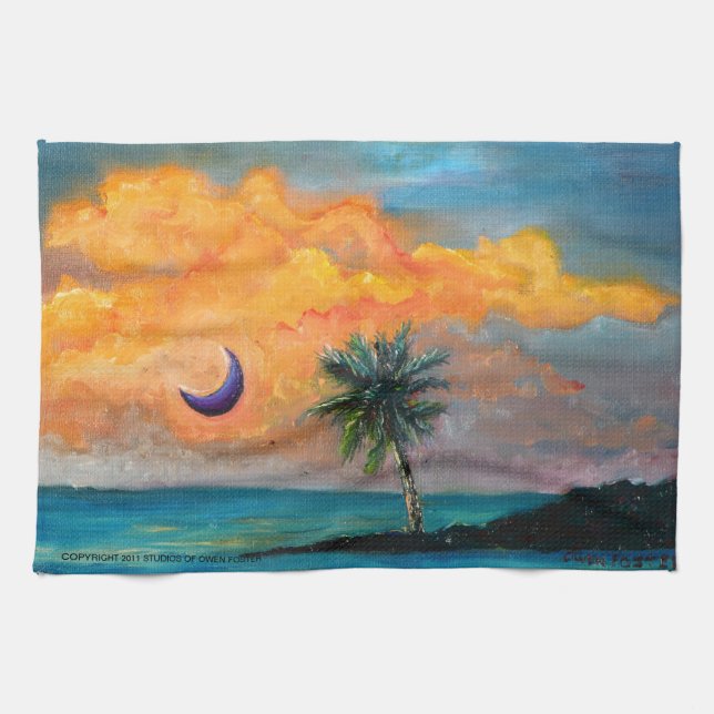 PALMETTO , MOON KITCHEN TOWEL (Horizontal)