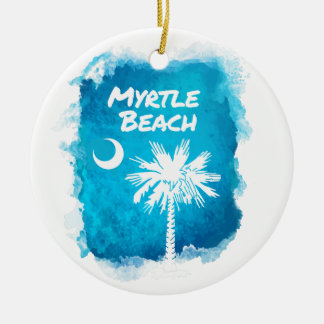 Palmetto Paint Splatter Ceramic Ornament