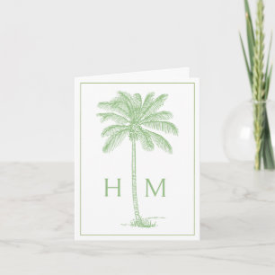 Palmetto Palm Monogramme Côtière Verte
