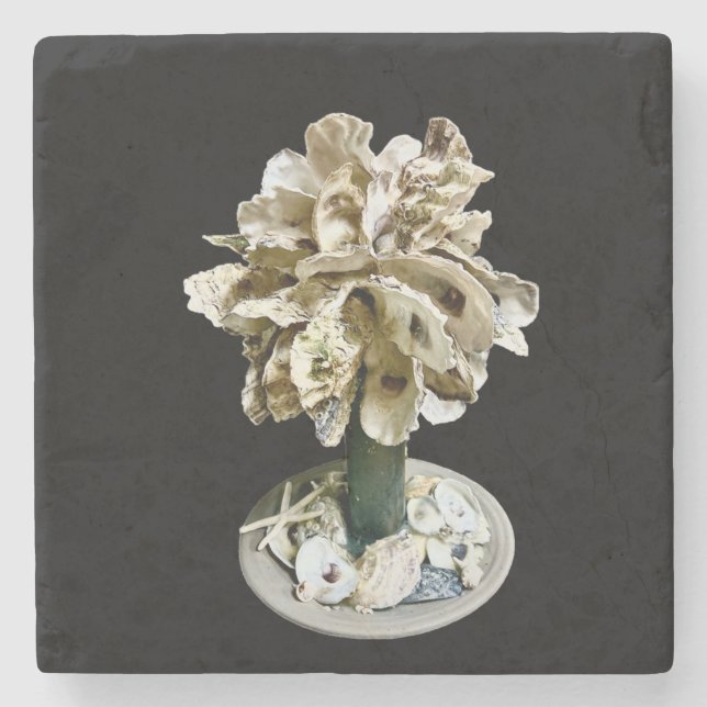 Palmetto Tree Stone Coaster (Front)