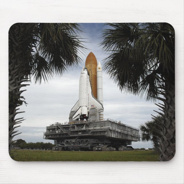 Palmetto trees frame space shuttle Endeavour Mouse Pad (Front)