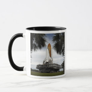 Palmetto trees frame space shuttle Endeavour Mug