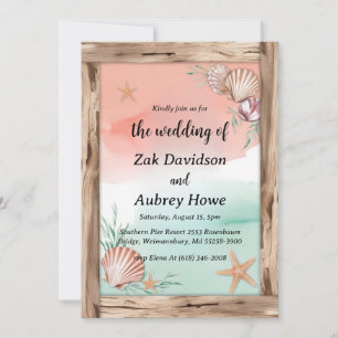 palmier boho beach invitations de mariage