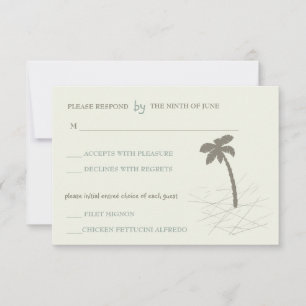 Palmier - cartes de rsvp