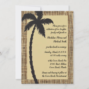 Palmier de Burlap - Faire-part de mariage