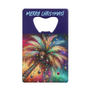 Palmier de Noël Whimsical Tropical Beach Vivid