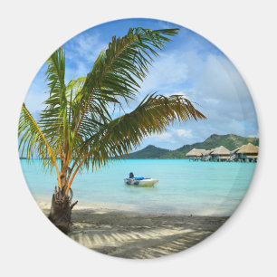 Palmier et aimant rond de station de vacances
