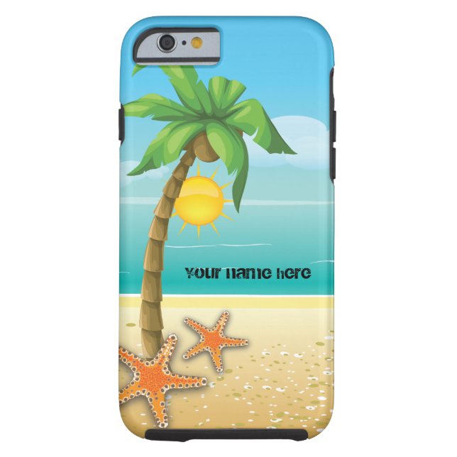 Palmier et étoile de mer tropical coque (Dos)