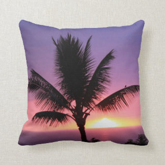 Palmier hawaïen et Coussin de coucher de soleil co